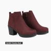 DREAM PAIRS Women’s Ankle Boots Chunky Heel Platform Fall Heeled Short Booties Shoes(Burgundy)