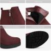 DREAM PAIRS Women’s Ankle Boots Chunky Heel Platform Fall Heeled Short Booties Shoes(Burgundy)