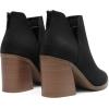 DREAM PAIRS Women’s Ankle Boots Chunky Heel Pointed Toe Short Booties Shoes(Black-nubuck)