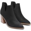 DREAM PAIRS Women’s Ankle Boots Chunky Heel Pointed Toe Short Booties Shoes(Black-nubuck)
