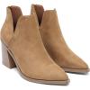 DREAM PAIRS Women’s Ankle Boots Chunky Heel Pointed Toe Short Booties Shoes(Light Brown-suede)