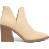 DREAM PAIRS Women’s Ankle Boots Chunky Heel Pointed Toe Short Booties Shoes(Nude-suede)