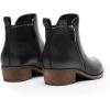 DREAM PAIRS Women’s Ankle Boots Classic Low Chunky Heel Side Zipper Booties Shoes(Black-pu)