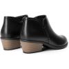 DREAM PAIRS Women’s Ankle Boots Low Chunky Heel Comfortable Short Fall Booties Shoes(Black-pu)