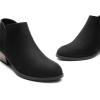 DREAM PAIRS Women’s Ankle Boots Low Chunky Heel Comfortable Short Fall Booties Shoes(Black-suede)