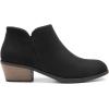 DREAM PAIRS Women’s Ankle Boots Low Chunky Heel Comfortable Short Fall Booties Shoes(Black-suede)