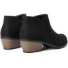 DREAM PAIRS Women’s Ankle Boots Low Chunky Heel Comfortable Short Fall Booties Shoes(Black-suede)