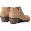 DREAM PAIRS Women’s Ankle Boots Low Chunky Heel Comfortable Short Fall Booties Shoes(Nude-suede)