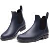 DREAM PAIRS Women’s Ankle Rain Boots Chelsea Short Boots Waterproof Elastic Slip On Lightweight Comfortable Garden Outdoor Shoes(Navy)