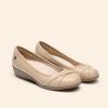 DREAM PAIRS Women’s Ballet Flats Business Office Work Dress Shoes Comfortable Dressy Flats for Women(Nude)