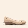 DREAM PAIRS Women’s Ballet Flats Business Office Work Dress Shoes Comfortable Dressy Flats for Women(Nude)