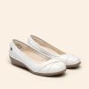 DREAM PAIRS Women’s Ballet Flats Business Office Work Dress Shoes Comfortable Dressy Flats for Women(White)