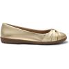 DREAM PAIRS Women’s Ballet Flats, Comfortable Round Toe Slip on Dressy Work Office Shoes with Arch Support(Gold)