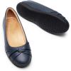 DREAM PAIRS Women’s Ballet Flats, Comfortable Round Toe Slip on Dressy Work Office Shoes with Arch Support(Navy)