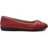 DREAM PAIRS Women’s Ballet Flats, Comfortable Round Toe Slip on Dressy Work Office Shoes with Arch Support(Red)