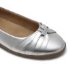 DREAM PAIRS Women’s Ballet Flats, Comfortable Round Toe Slip on Dressy Work Office Shoes with Arch Support(Silver)