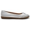 DREAM PAIRS Women’s Ballet Flats, Comfortable Round Toe Slip on Dressy Work Office Shoes with Arch Support(Silver)