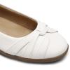 DREAM PAIRS Women’s Ballet Flats, Comfortable Round Toe Slip on Dressy Work Office Shoes with Arch Support(White)