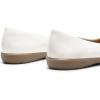 DREAM PAIRS Women’s Ballet Flats, Comfortable Round Toe Slip on Dressy Work Office Shoes with Arch Support(White)