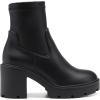DREAM PAIRS Women’s Chelsea Platform Boots Elastic Chunky Heel Lug Sole Ankle Booties Shoes(Black/Pu)