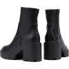 DREAM PAIRS Women’s Chelsea Platform Boots Elastic Chunky Heel Lug Sole Ankle Booties Shoes(Black/Pu)