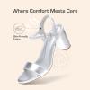 DREAM PAIRS Women’s Chunky Heels Block Round Open Toe Ankle Strap Heel Fashion Wedding Party Comfort Dress Sandals Shoes(Silver-pu)