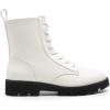 DREAM PAIRS Women’s Combat Ankle Boots Lace up Lug Sole Fashion Booties Shoes(White)