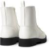DREAM PAIRS Women’s Combat Ankle Boots Lace up Lug Sole Fashion Booties Shoes(White)