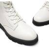DREAM PAIRS Women’s Combat Ankle Boots Lace up Lug Sole Fashion Booties Shoes(White)