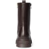 DREAM PAIRS Women’s Combat Boots Lace up Mid Calf Boots Low Heel Chunky Platform Lug Sole Riding Boots(Brown-pu)