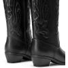 DREAM PAIRS Women’s Cowboy Boots Mid Calf Cowgirl Boots Embroidery Stitched Western Boots(All Black)
