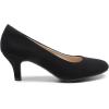 DREAM PAIRS Women’s Dress Comfortable Low Heel Pump Shoes(Black-nubuck)