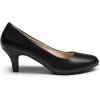DREAM PAIRS Women’s Dress Comfortable Low Heel Pump Shoes(Black-pu)