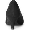 DREAM PAIRS Women’s Dress Comfortable Low Heel Pump Shoes(Black-suede)