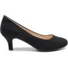 DREAM PAIRS Women’s Dress Comfortable Low Heel Pump Shoes(Black-suede)