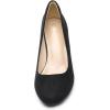 DREAM PAIRS Women’s Dress Comfortable Low Heel Pump Shoes(Black-suede)