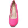 DREAM PAIRS Women’s Dress Comfortable Low Heel Pump Shoes(Fuchsia/Suede)