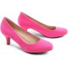DREAM PAIRS Women’s Dress Comfortable Low Heel Pump Shoes(Fuchsia/Suede)