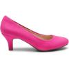 DREAM PAIRS Women’s Dress Comfortable Low Heel Pump Shoes(Fuchsia/Suede)