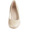 DREAM PAIRS Women’s Dress Comfortable Low Heel Pump Shoes(Gold)