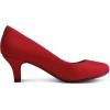 DREAM PAIRS Women’s Dress Comfortable Low Heel Pump Shoes(Luvly-red)