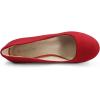 DREAM PAIRS Women’s Dress Comfortable Low Heel Pump Shoes(Luvly-red)