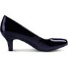 DREAM PAIRS Women’s Dress Comfortable Low Heel Pump Shoes(Navy/Pat)