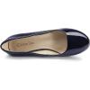 DREAM PAIRS Women’s Dress Comfortable Low Heel Pump Shoes(Navy/Pat)