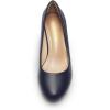 DREAM PAIRS Women’s Dress Comfortable Low Heel Pump Shoes(Navy-pu)