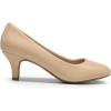 DREAM PAIRS Women’s Dress Comfortable Low Heel Pump Shoes(Nude-pu)
