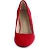 DREAM PAIRS Women’s Dress Comfortable Low Heel Pump Shoes(Red)