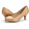 DREAM PAIRS Women’s Dress Comfortable Low Heel Pump Shoes(Taupe/Pu)