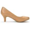 DREAM PAIRS Women’s Dress Comfortable Low Heel Pump Shoes(Taupe/Pu)