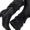 DREAM PAIRS Women’s High Heel Mid Calf Boots Slouchy Pointed Toe Fall Boots(Black/K)
